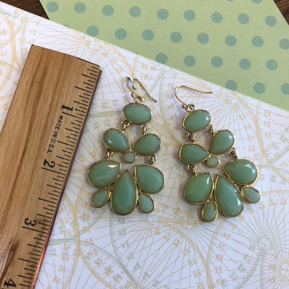 Banana Republic Petal Chandelier Earrings - Mint - Picture 3 of 3